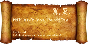 Mészáros Renáta névjegykártya