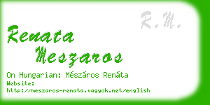 renata meszaros business card