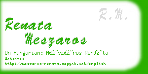 renata meszaros business card